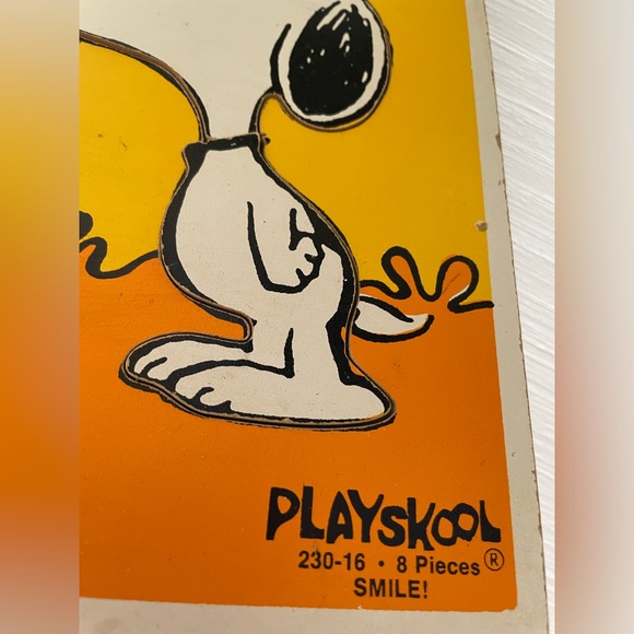 Vintage Playskool Snoopy Patty Wood Puzzle Smile Schulz Peanuts 1966 - Picture 4 of 5